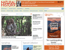 Tablet Screenshot of naturalhistorymagazine.com
